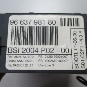 BSI PEUGEOT 308 HDI 9663798180